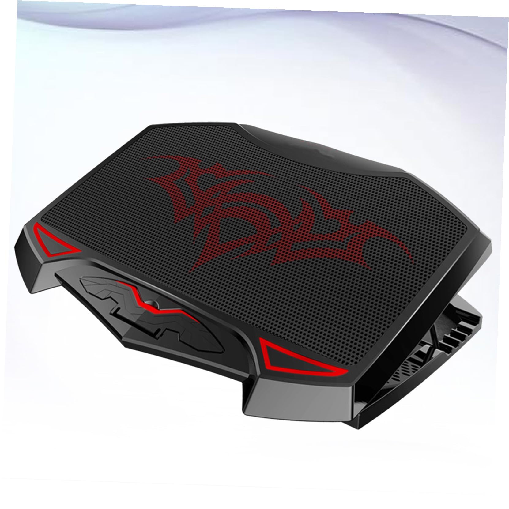 Refroidisseur Métal Ventilateurs Ordinateur Portable 3 pour Rouge 220v | Double Port Usb, Support à 5 Angles Réglables, Pad Antidérapant, Dissipation Rapide