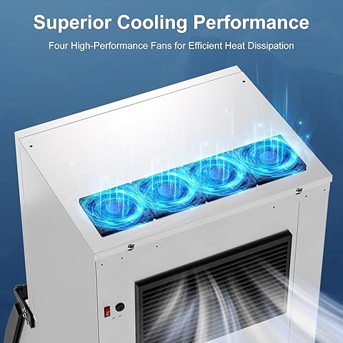 Miniatura 15 de COTLIN Máquina comercial para hacer hielo de 20 pulgadas, 150 libras/24 horas con contenedor de almacenamiento de aislamiento de 33 libras, ciclo