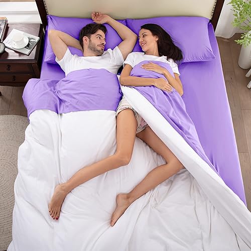 Miniatura 5 de Joyching Sábana bajera tamaño California King, 2 bolsillos laterales de almacenamiento, bolsillo extra profundo de 16 pulgadas, suave y