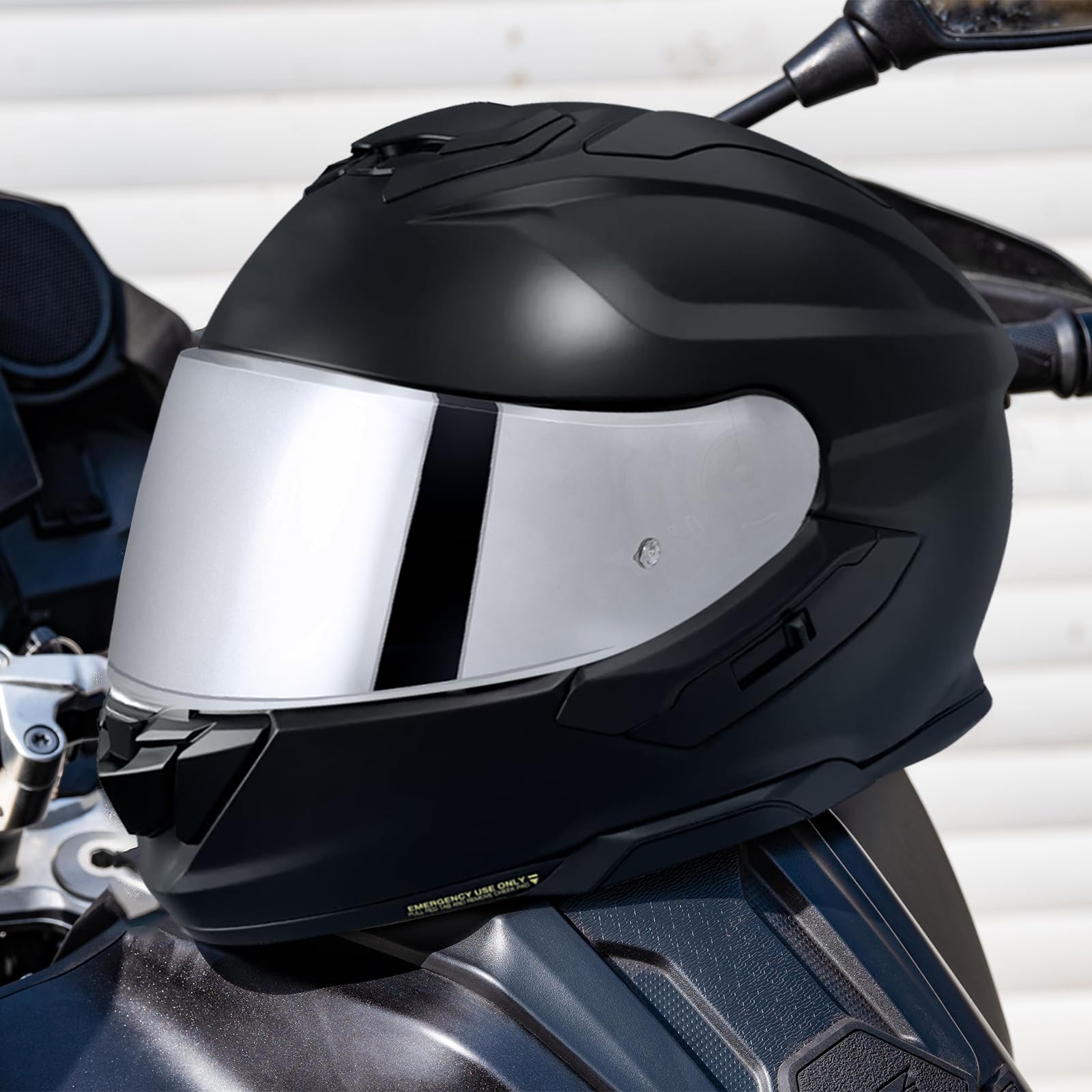 Motorradhelm Visier für GT Air 3 CNS-1C,Helmvisier Motorrad Windschutz Helm Objektiv Visier Vollgesichts,Helmvisiere Zubehör Ersatz (Silber)