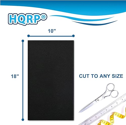 Miniatura 5 de HQRP Corte para adaptarse a la almohadilla de filtro de carbón activado de 18 x 10 pulgadas para acuarios, terrarios, sistemas hidropónicos y