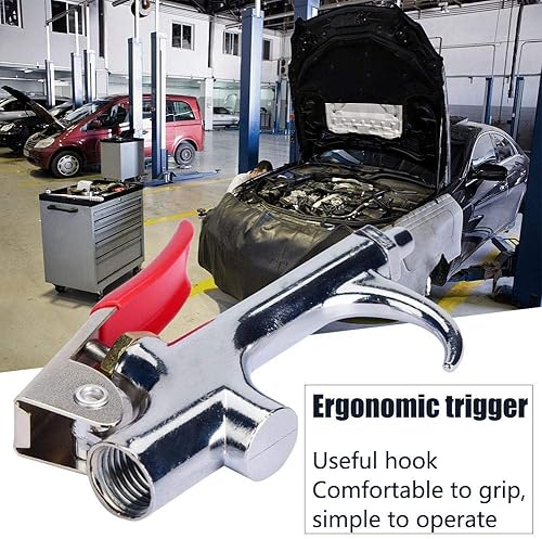Miniatura 3 de KIMISS Pistola de soplado de aire, mini compresor de aire de 0.472 in Kit de soplado de acero de aleación de pistola neumática compresor plumero