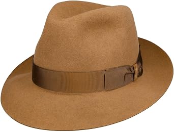 Borsalino Alessandria Superior Fur Felt Hat Men Camel 7 1/4