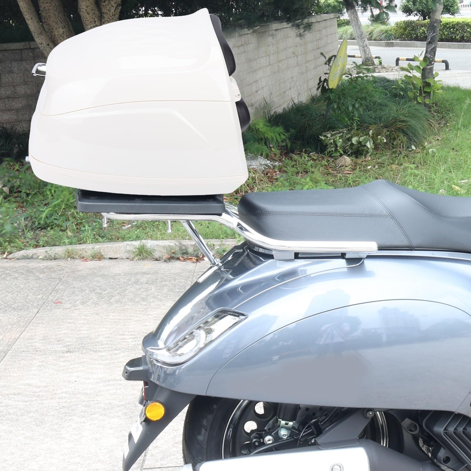 Coffre de Top Case Moto 32L, Boîte de Queue Universel Scooter,
