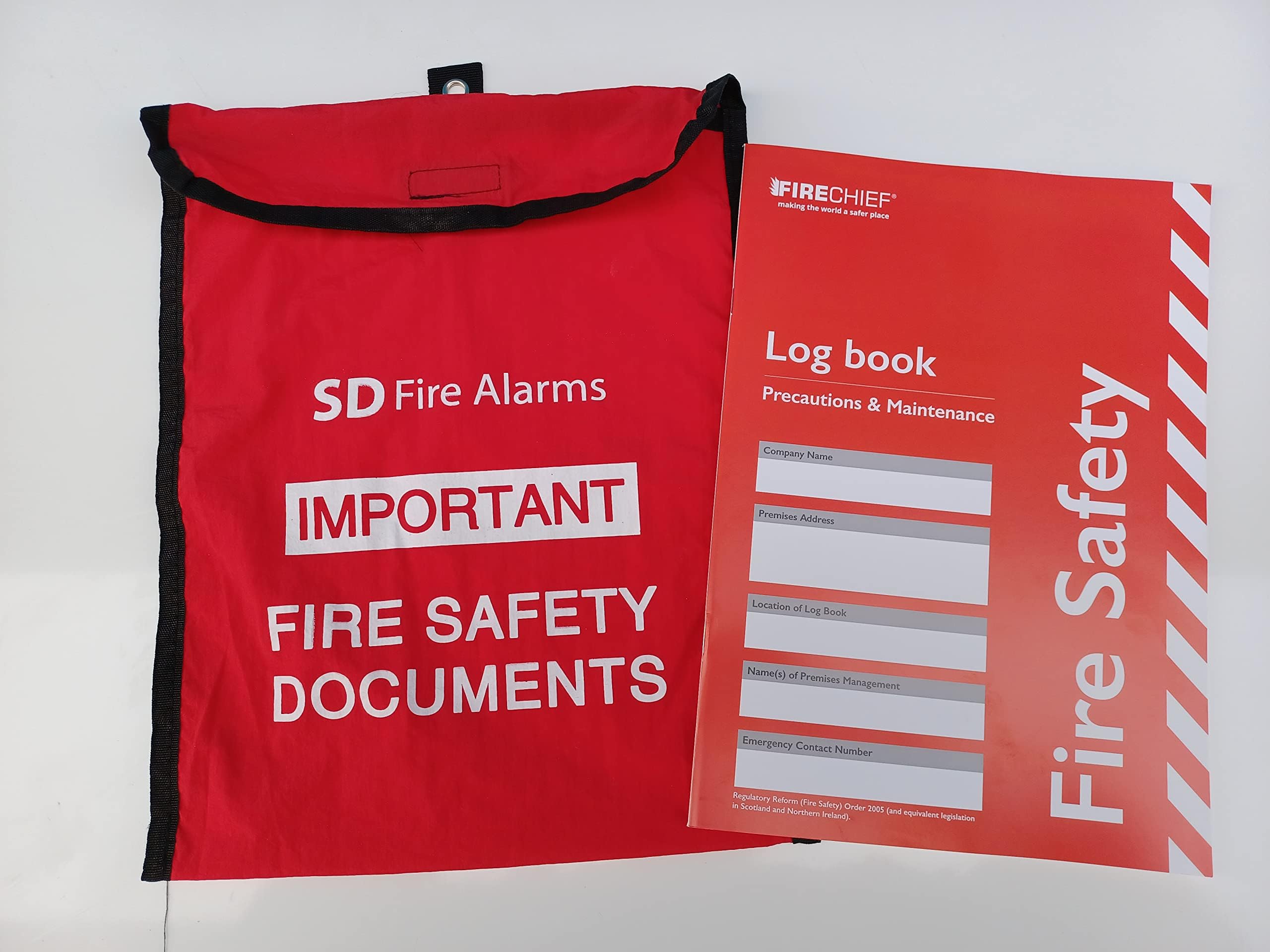 SD Fire Alarms Lightweight Document Holder and Firechief Fire Log Book