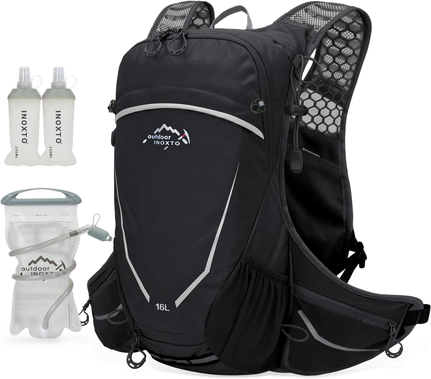 IX INOXTO 16L Hydration Backpack with Free 2-Liter Water Bladder,The Lightweight Hydration Pack for Cycling, Hiking, Skiing