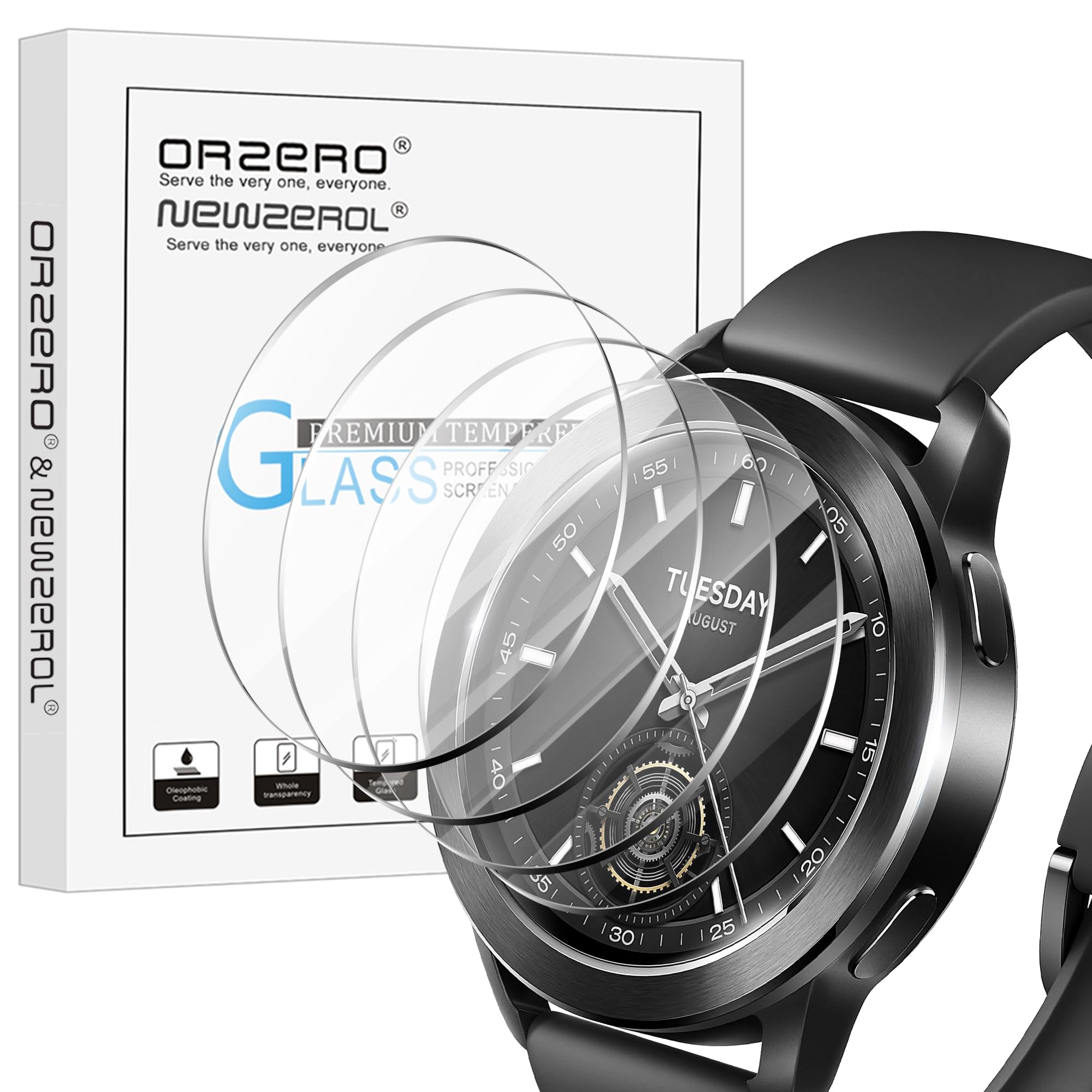 3 Pellicole Protettive In Vetro Temperato 9H Per Smartwatch AIMIUVEI S28 - 2