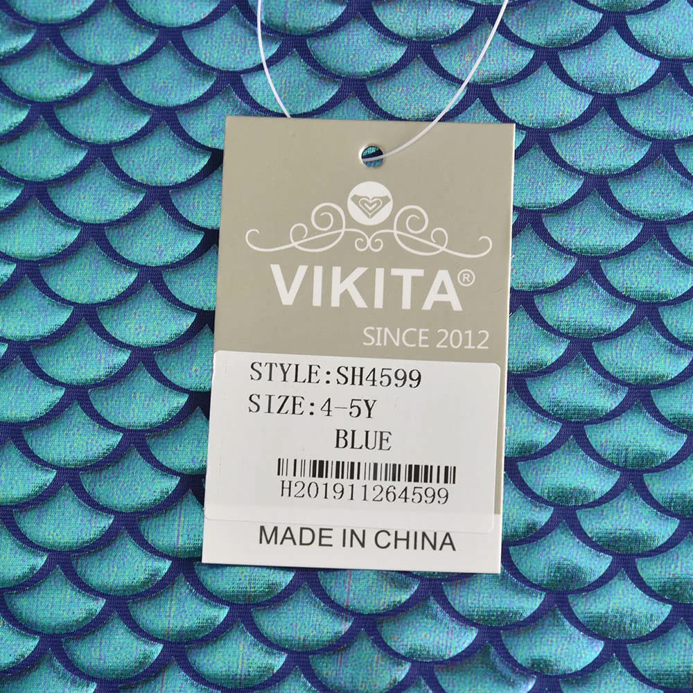 Vestido Sirena Princesa Manga Larga para Niñas 2-8 años
