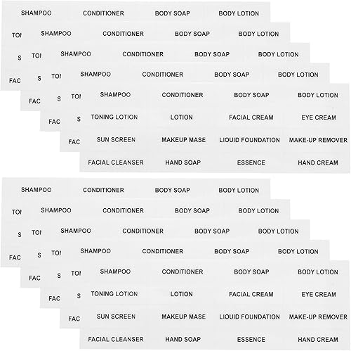 Etiquetas impermeables para botellas, 10 unidades, calcomanías transparentes para contenedores, etiquetas para botellas de champú, etiquetas de