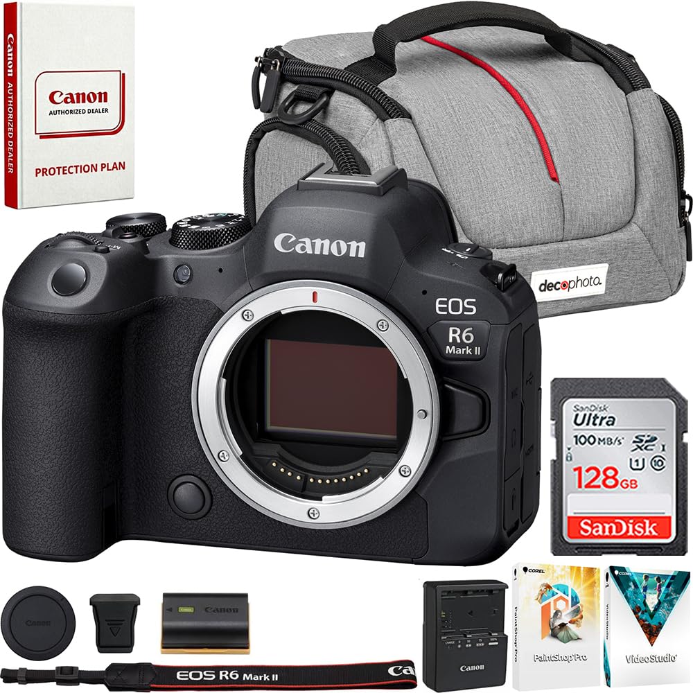 Amazon.com : Canon EOS R6 Mark II Mirrorless Camera Body Bundle