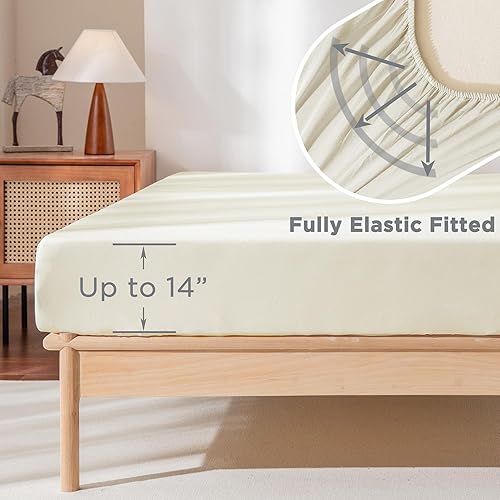 Miniatura 8 de AveLom Juego de edredón beige tamaño King con sábanas, juego de cama completo de 7 piezas en una bolsa, juego de cama ligero para todas las