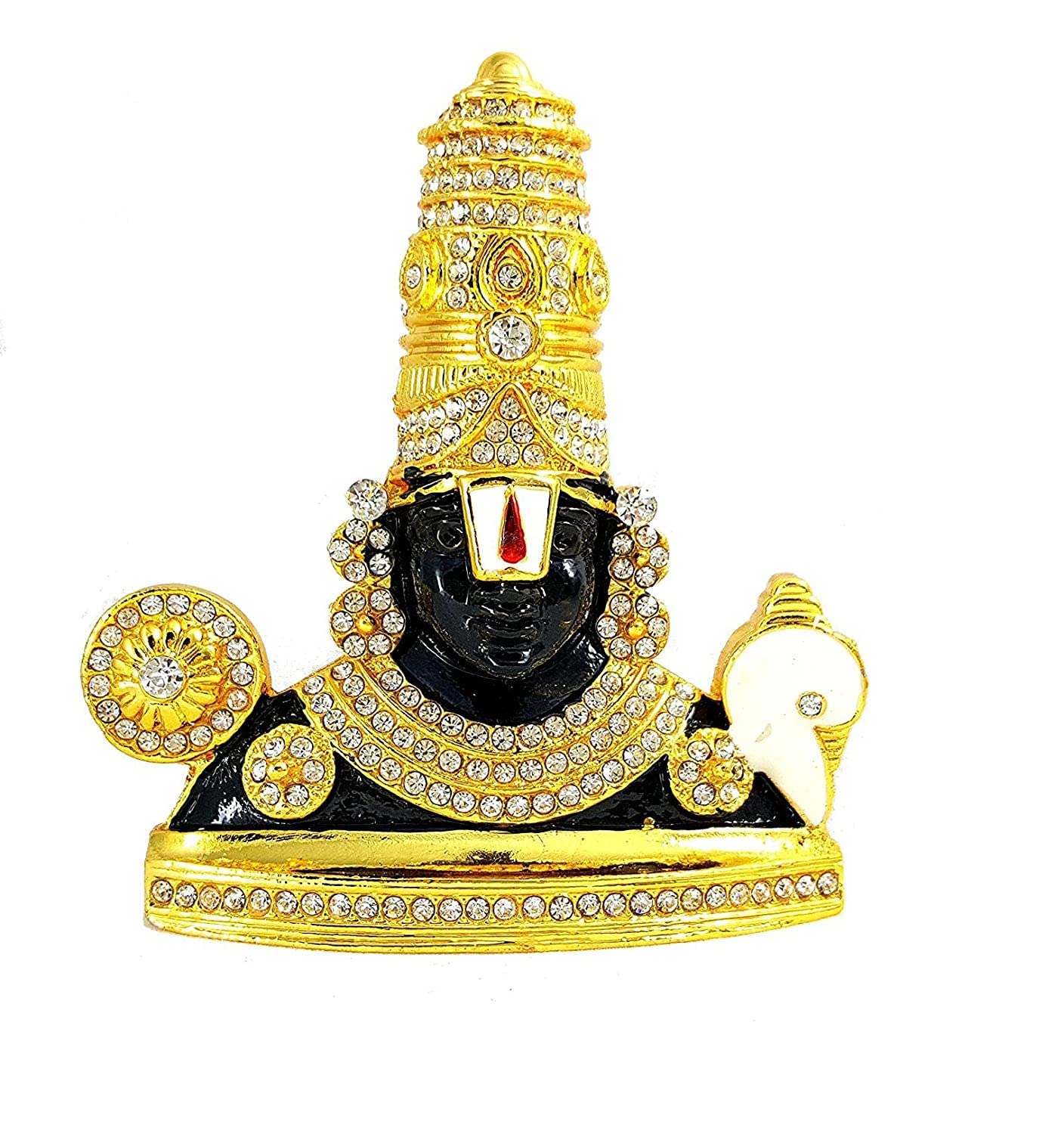 Buy Tirupati Balaji Idol Lord Venkateswara Idol (B84) Black Metal