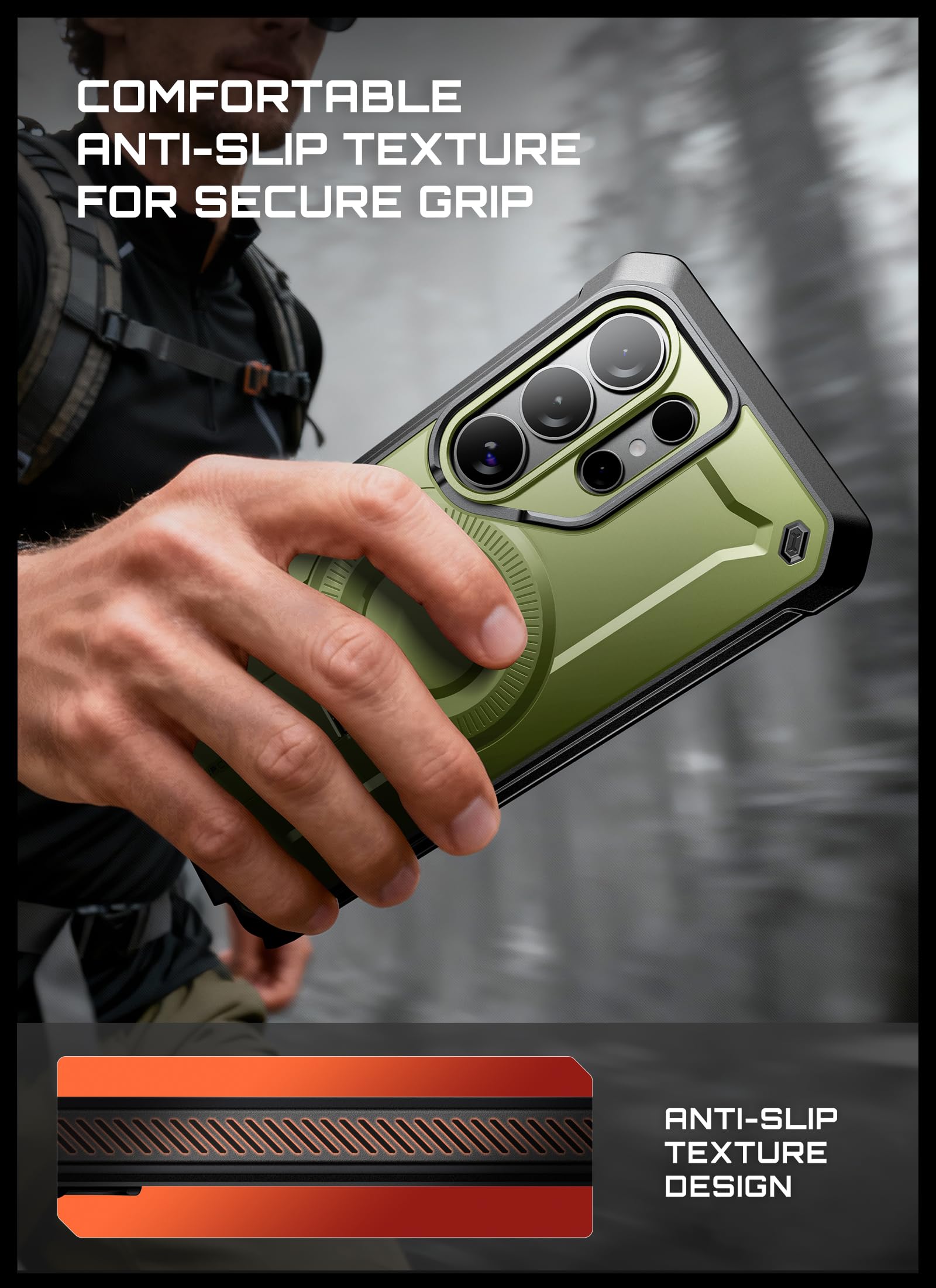 SUPCASE Etui do Samsung Galaxy S26 Ultra z wbudowaną podstawką, zielone