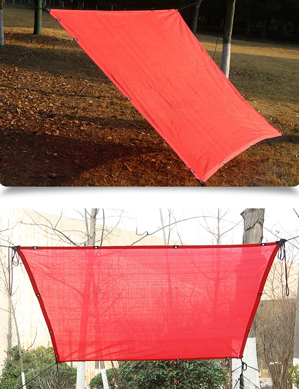 Waterdicht Zonnescherm Zeil 130 x 300 cm Waterafstotend, UV Bestendig Schaduwdoek Waterdicht met Inslagringen en Touw Voor Serre, Kippenhok, Planten, Achtertuin, Buiten, Creme Kleur
