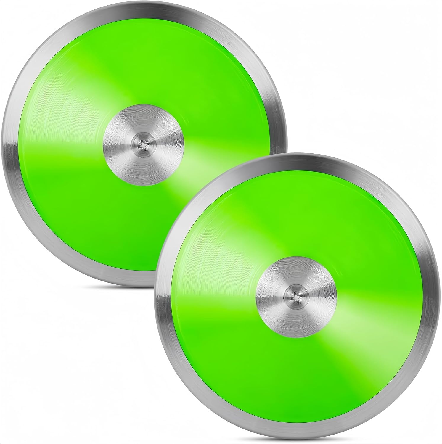 2 Pack 1kg Sports Training Discus for Track and Field, Nylon Practice Discus with Smooth Steel Rim and Center, 1 kg Boys Girls Women Men Discuses Throwing Equipment for Outdoor Beginners