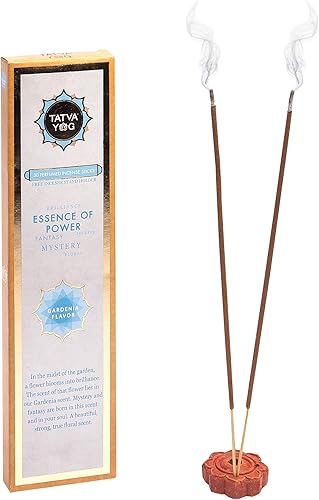 30 varillas de incienso perfumadas con soporte de incienso gratis Sándalo Rosa Jazmín Pachulí Lavanda Gardenia Sabores (1, sabor Gardenia)