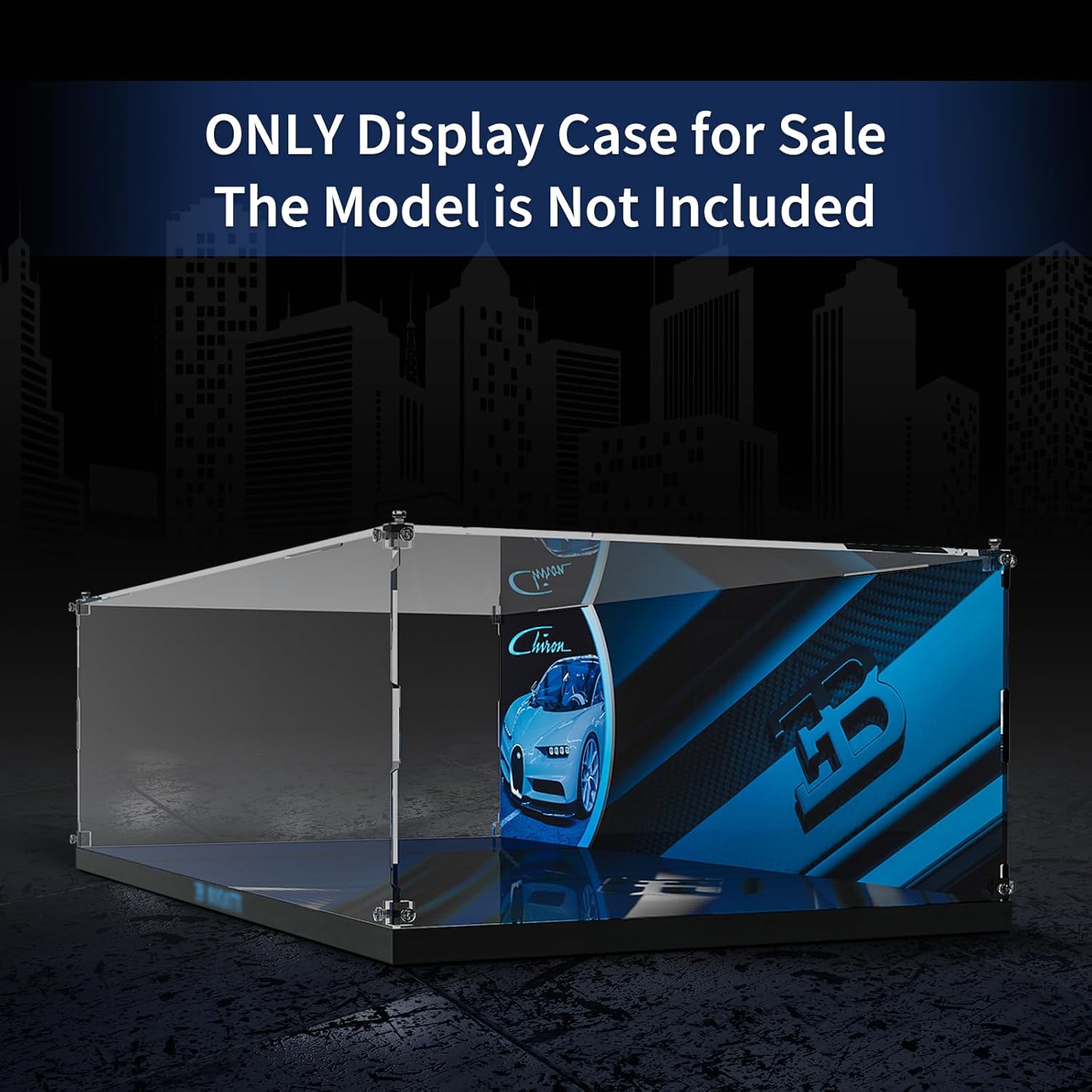 Acrylic Display Case for Lego 42083 Bugatti Chiron Race Car; ONLY Display Case, The Model NOT Included