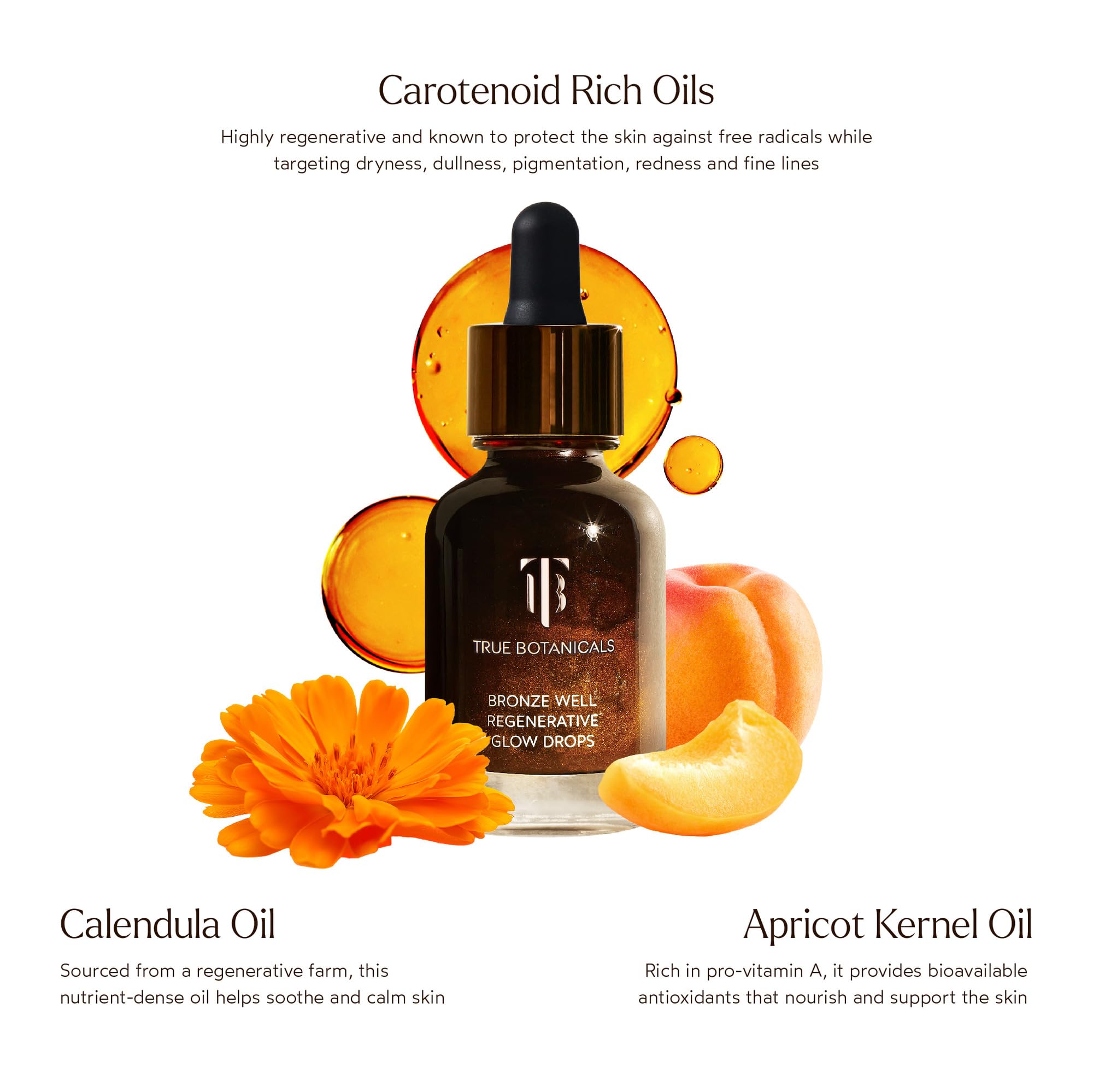 True Botanicals Bronze Well Regenerative Glow Drops | Naturally Bronzing | Moisturize Skin & Add a Slight Glow | All Skin Types | Dermatologist Tested, All Natural, Vegan | 1 fl oz | 30 ml