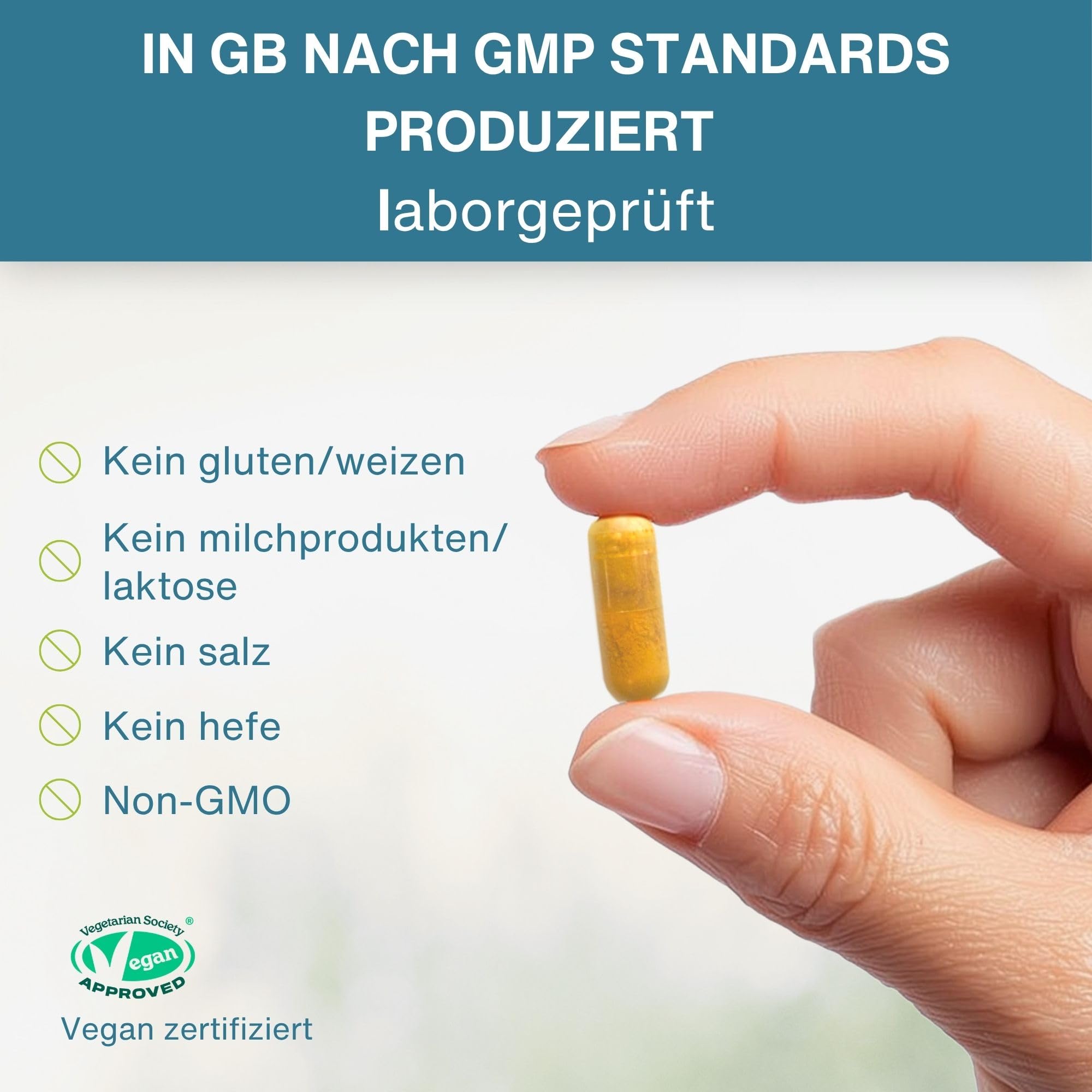 Longvida Curcumin 500 mg, hochdosiert, 285x höhere Bioverfügbarkeit als standard Kurkumin, sichere Langzeitanwendung, vegan, 30 Kapseln