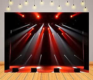 Amazon.com : BELECO 12x10ft Fabric Music Concert Stage Backdrop Stage ...