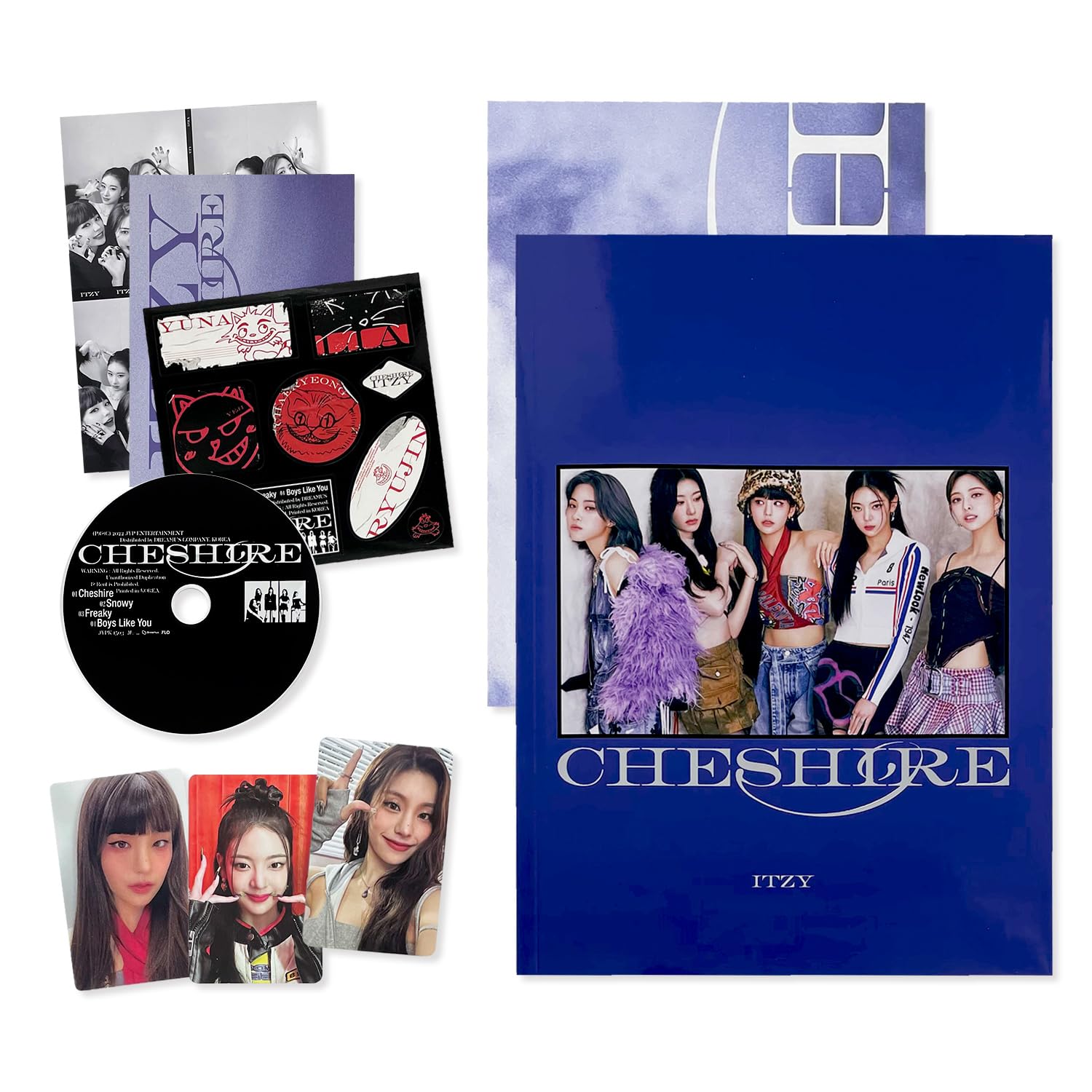 CHESHIRE 6th Mini Album Photobook R + Photocards + 4-Cut Photo + Hand Drawing Sticker + 2 Pin Badges + 4 Extra Photocards Official K-POP Sealed Album