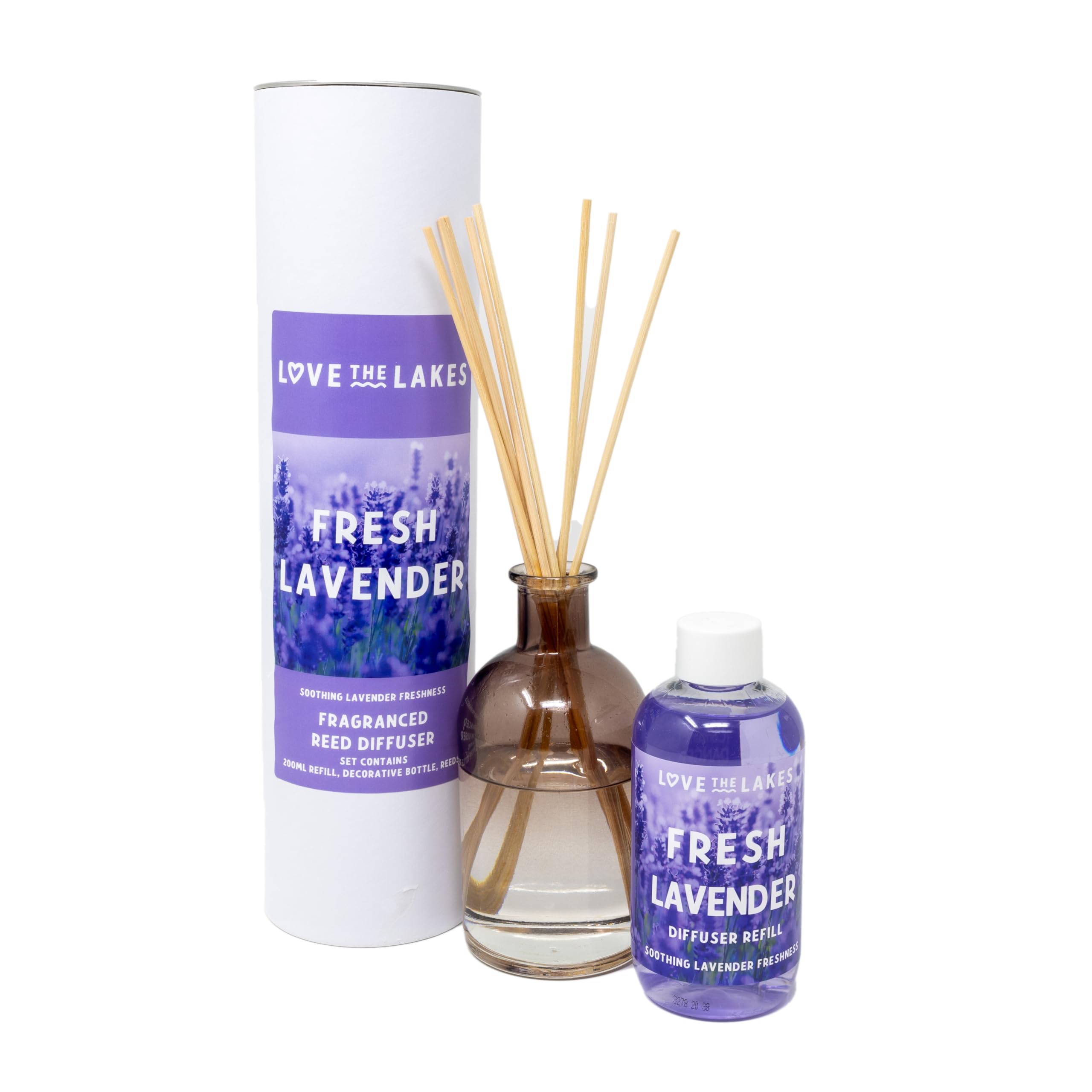 Love The Lakes Lavender Fresh Reed Diffuser Set 200Ml