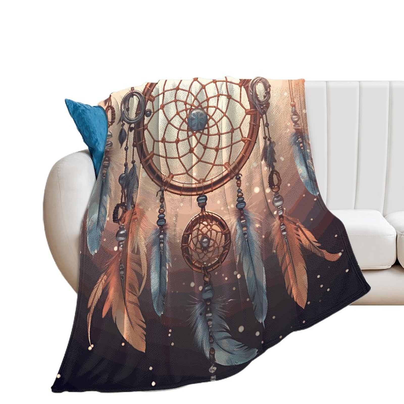 Couverture attrape-rêves amérindien douce pour femme