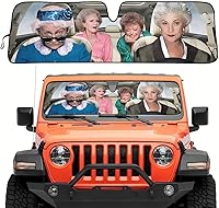 Vista 49 de GENANY Divertido parasol para parabrisas para sedán, SUV, camión (55 x 29 pulgadas), parasol de automóvil, bloquea los rayos UV, accesorios