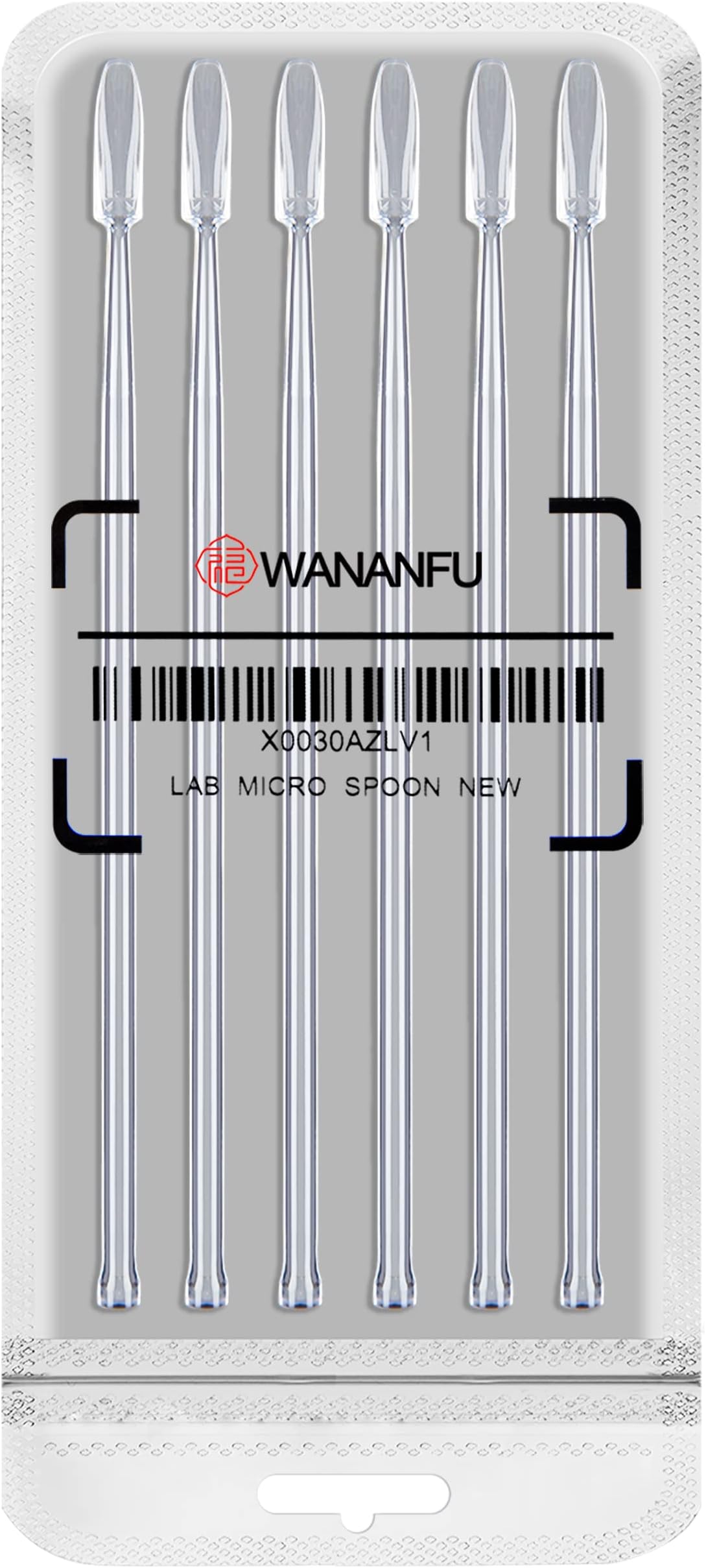 WANANFU Lab Spatula (6 Units) Micro Lab Spoon/Scoop with Powders Tamper, Fits for Empty Capsules Size 000, 00, 0, 1, 2, 3, 4, 5, BPA Free, Reusable, Alternative to Capsule Filling Machine