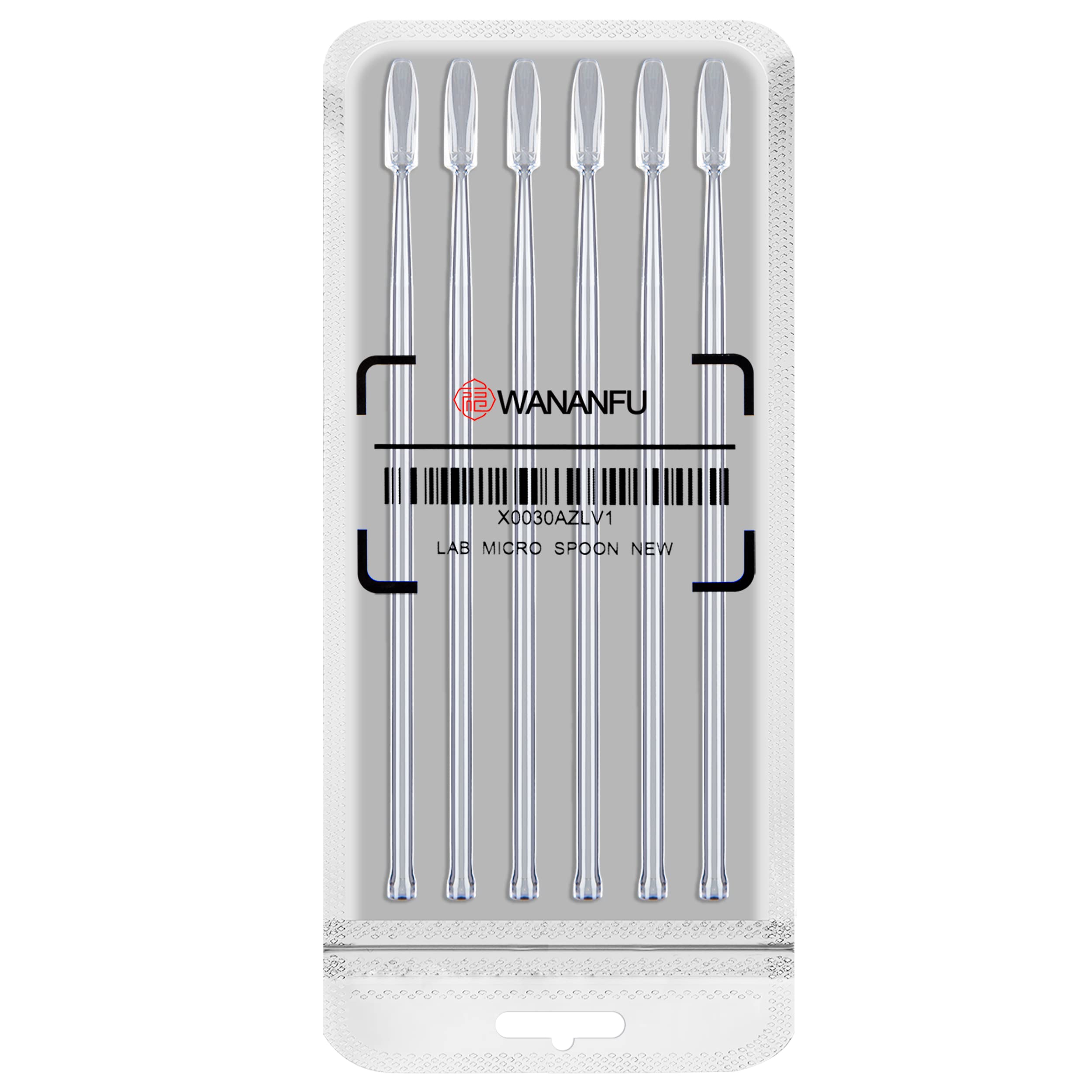 Set de 6 cuillères de laboratoire avec pilon - Réutilisables et sans BPA