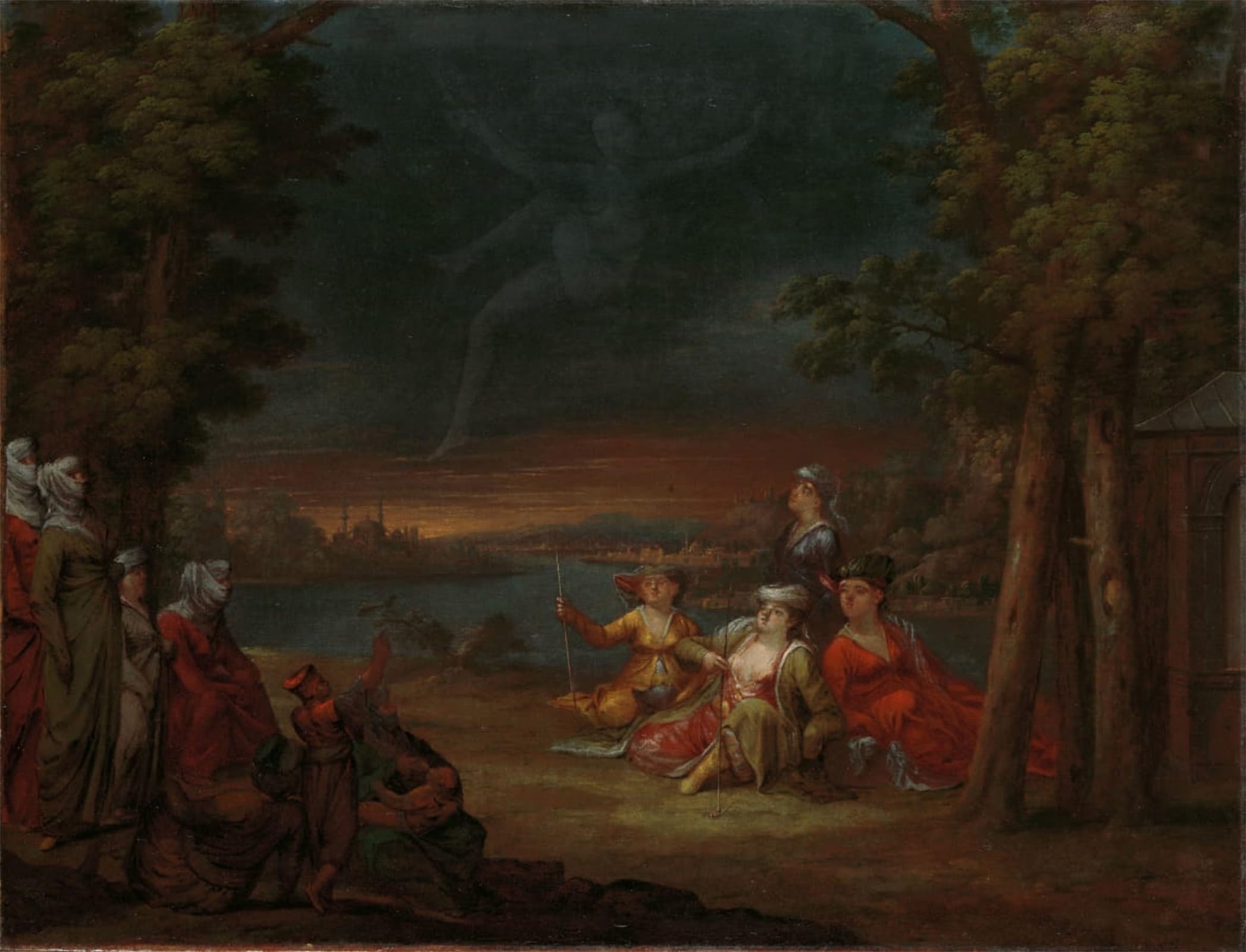 POSTERIIk Vintage Classic Picture Landscape Artwork Famous Painting by Jean Baptiste Vanmour Portrait Canvas Painting for Office Home Decor 60x90cm