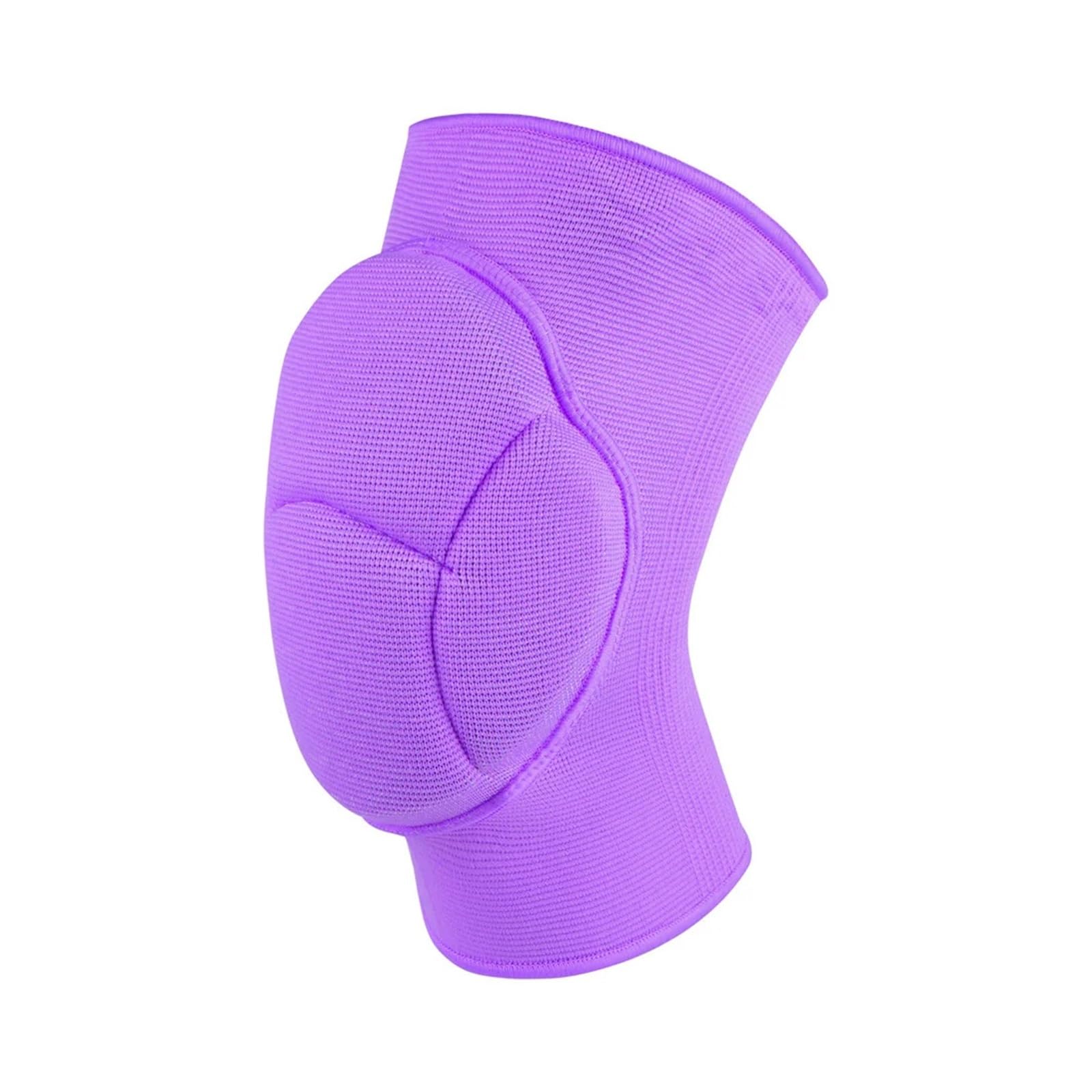 HNULGVI Knee Support 1Pc Sports Protective Knee Pads Thick Sponge Football Volleyball Anti-Slip Kneepad Brace(1pc Purple,S)