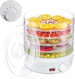 Youyijia 5 Tray Mini Electric Food Dehydrator,Fruit Dryer,Food Dehydrators,5 Tray Food Dehydrator,Fruit Dryer Dehydrator,Vegetable Dryer,Dehydrater 31 * 28 * 28cm