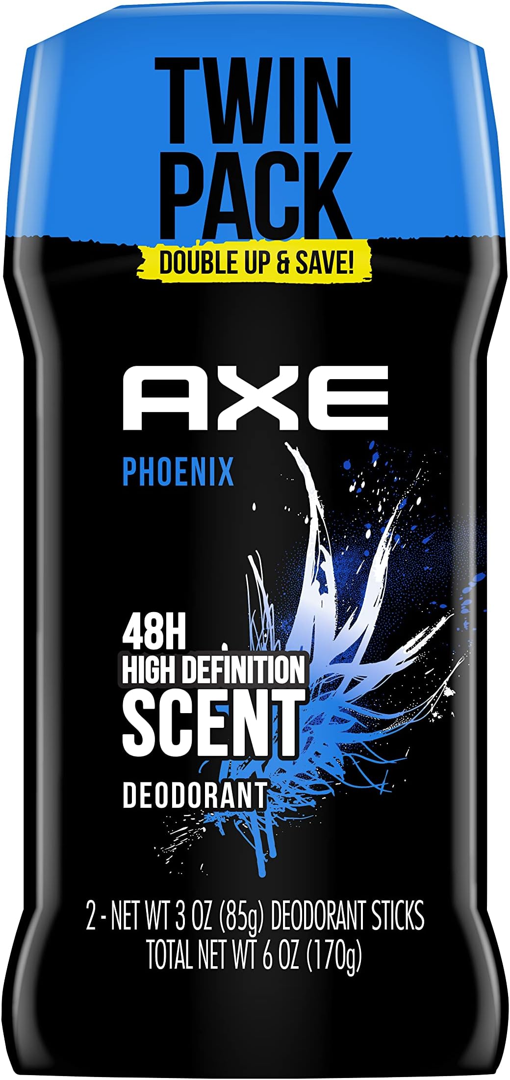 AXE Deodorant Stick For Men For Long Lasting Odor Protection, Phoenix Crushed Mint & Rosemary Men's Deo, Aluminum Free 3oz Twin Pack