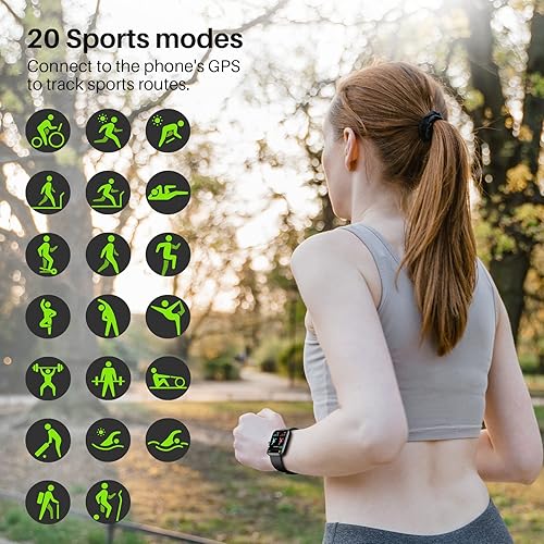 Miniatura 3 de TOZO S2 Mini reloj inteligente Alexa de 1.575in con monitor de actividad física integrado con frecuencia cardíaca, oxígeno en sangre y sueño,