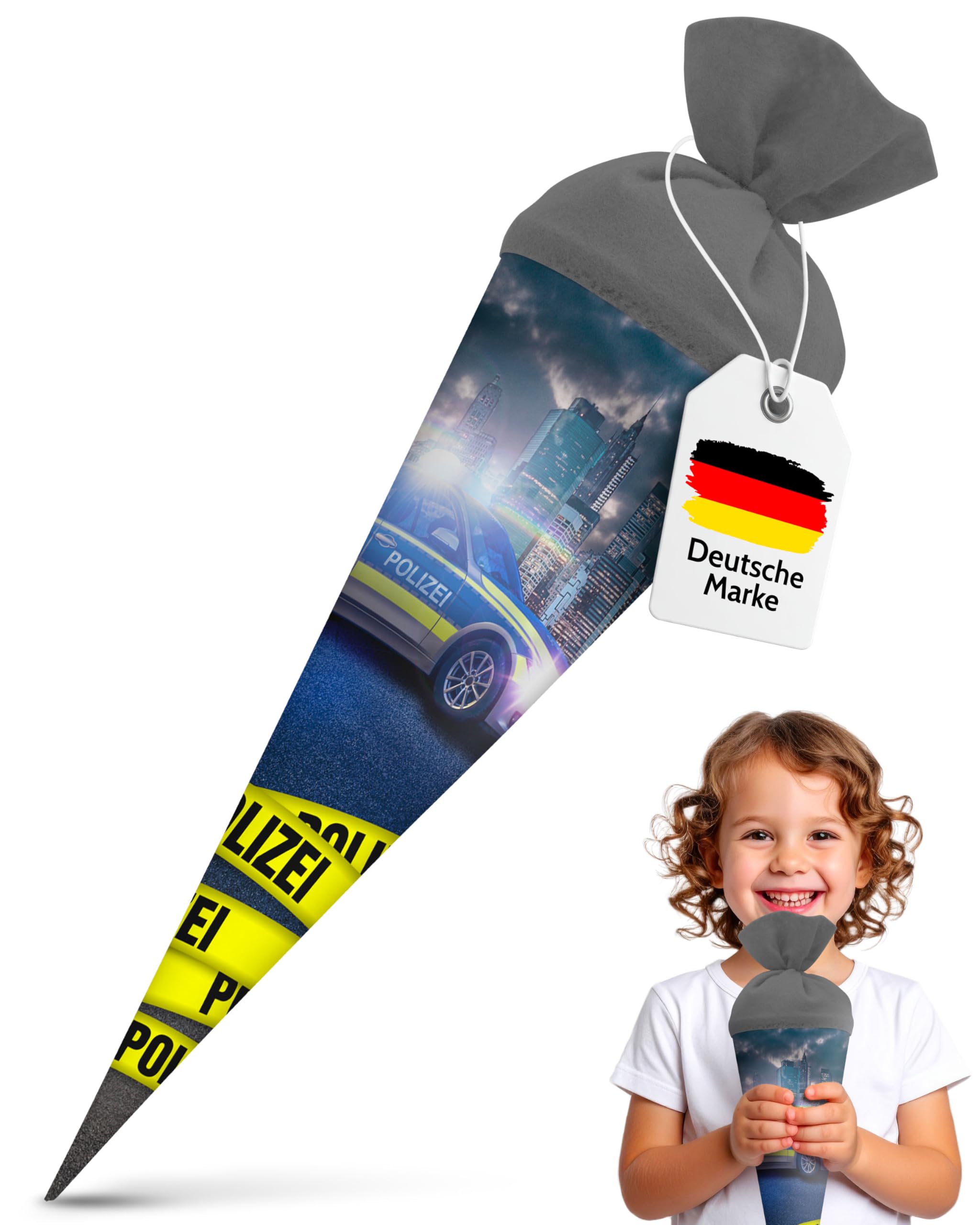 itenga Cornet surprise de police avec fermeture en feutre - 35 cm