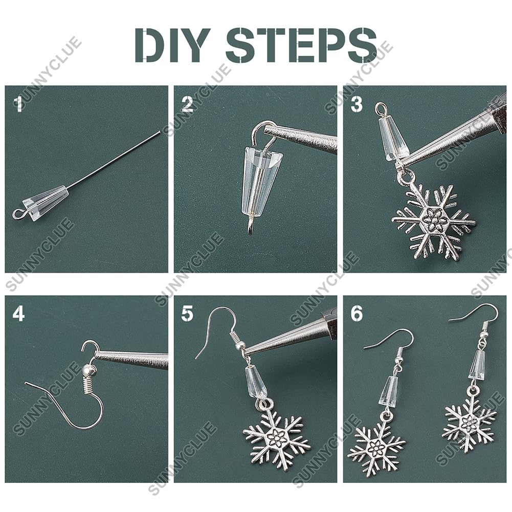 SUNNYCLUE Kit Fai Da Te 2 Braccialetti Natalizi Con Ciondoli Fiocco Di Neve, Pupazzo Di Neve, Albero E Perline Di Vetro – Set Creativo Regalo