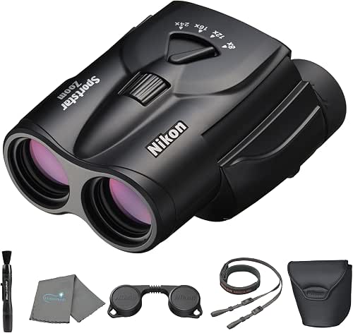 Nikon Sportstar Zoom 8-24x25 (16736) Small Black Variable Zoom Binoculars