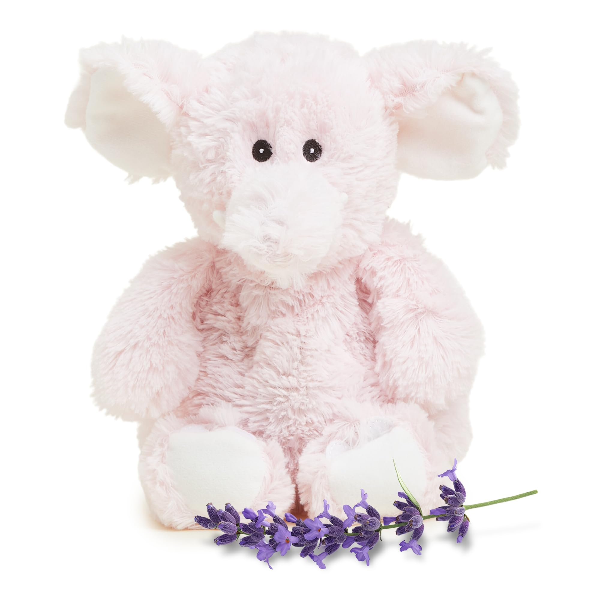 Microwavable & Weighted Stuffed Animals, Pink Elephant - Heated Stuffed Animal Plushie for Warmth & Comfort - Cute Soft Plush Toys for Adults & Children (Boys, Girls, Babies & Toddlers)