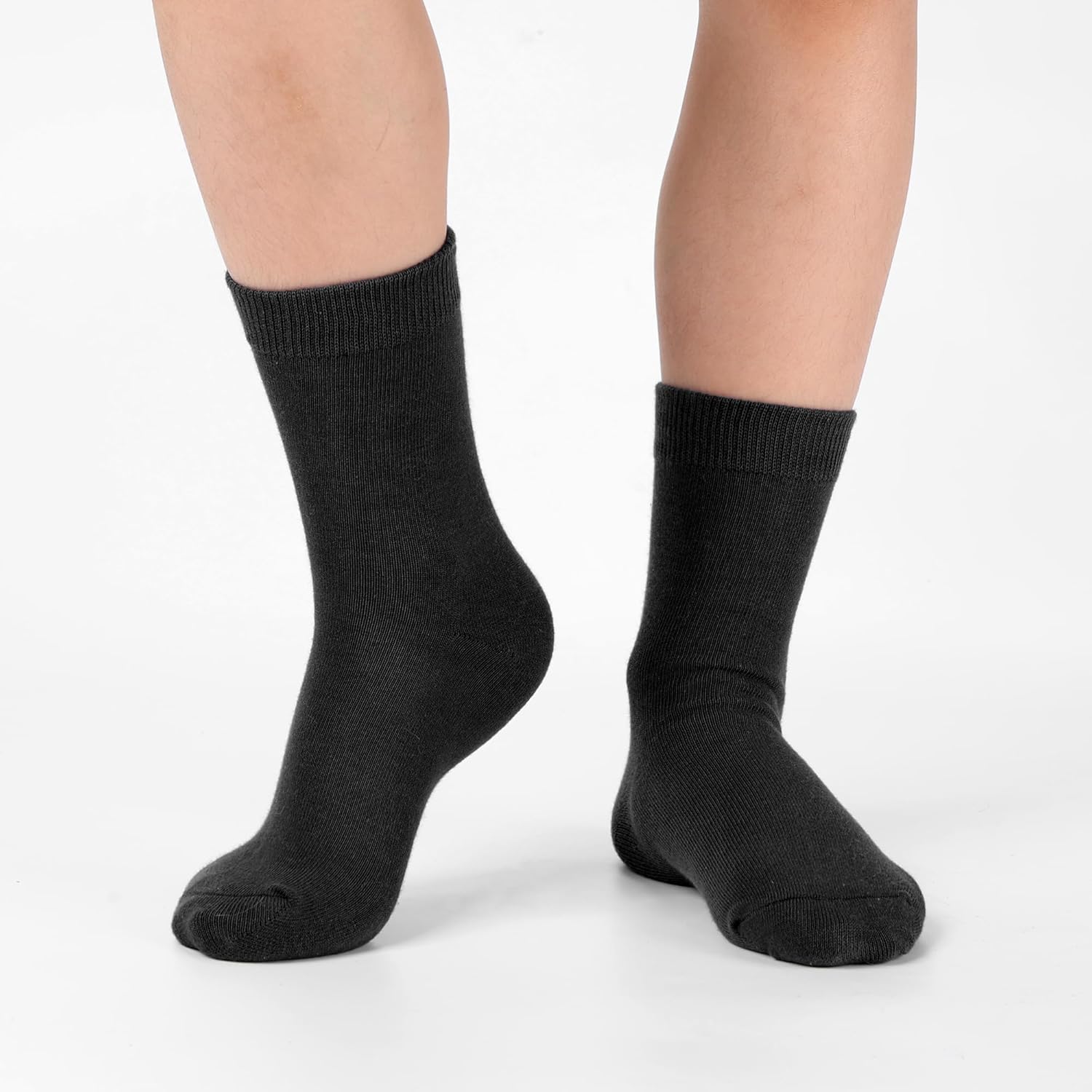 6 Pairs Kids Classic Crew Socks Boys Girls Cotton Basic School Uniform Sports Socks - Image 6