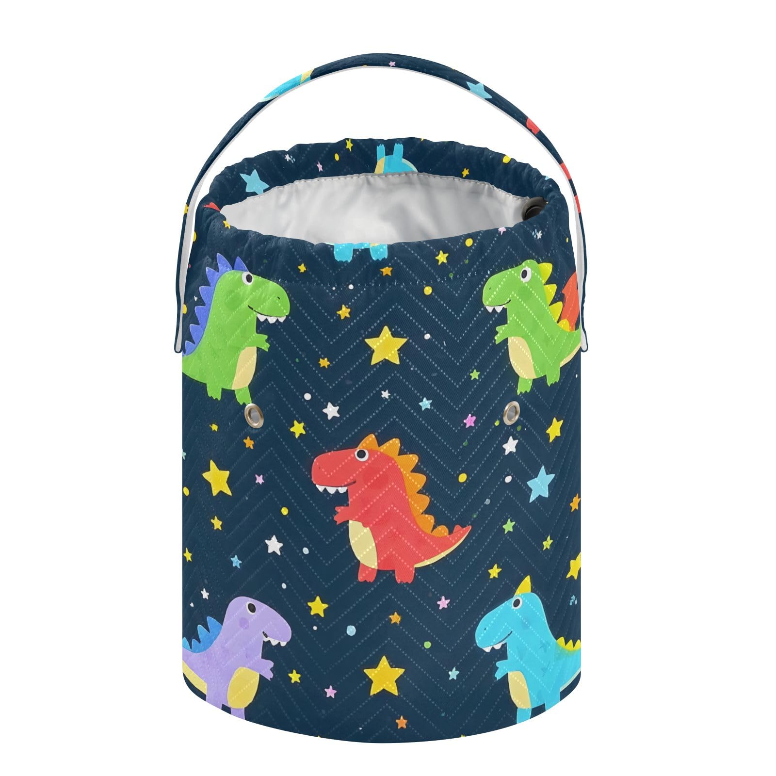 Yarn Storage Bag Small Crochet Bag Knitting Bag Organizer Dinosaur Stars Cute Yarn Bags for Crocheting Basket
