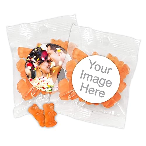 Favores personalizados de oso gomoso sabor a champán, paquetes personalizados de osos de champán (juego de 24)