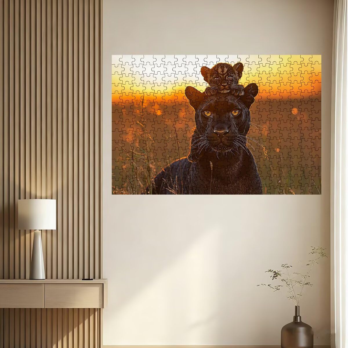 Puzzle 3000 sztuk Leopard, Puzzle dla dorosłych zwierząt, drewniane puzzle z wykwintnym opakowaniem, klasyczne puzzle edukacyjne dla dorosłych i całej rodziny, jako prezent dla mężczyzn, wystrój domu