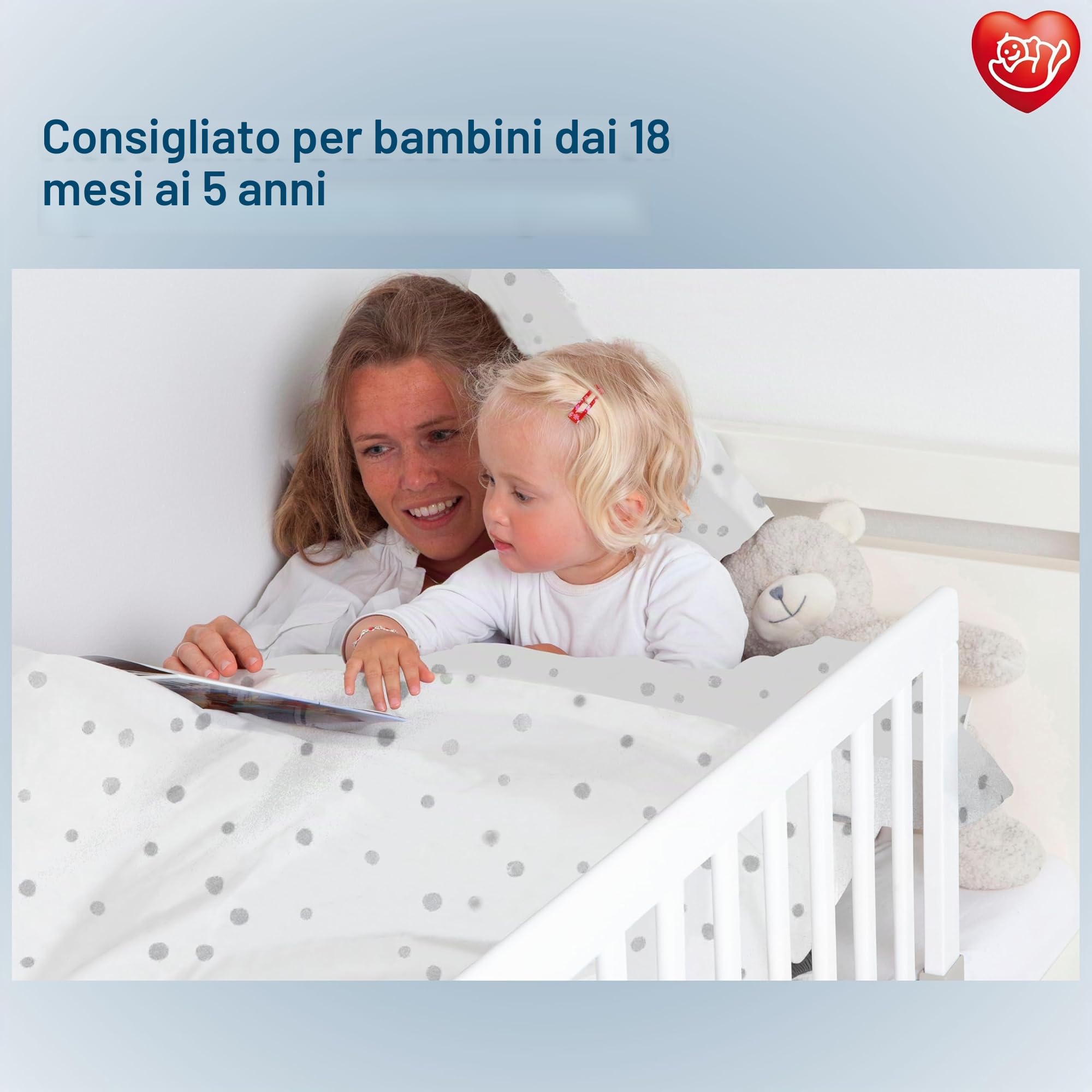 Baby Dan 1814-3000-10 Spondina da Letto in Legno, Bianco
