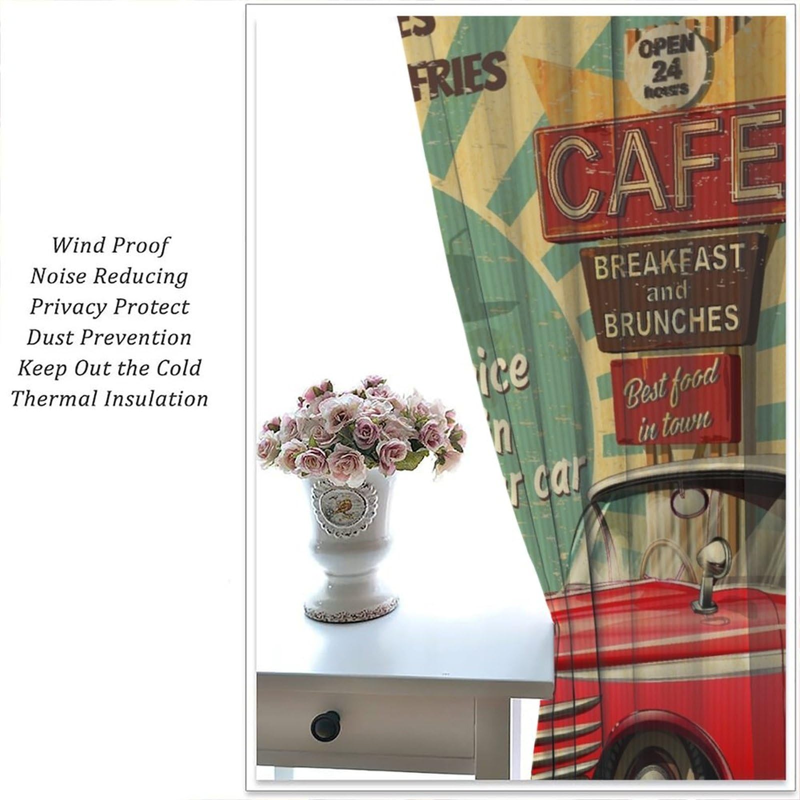 Amazon｜ヴィンテージカーウィンドウカーテン、1950年代オールド