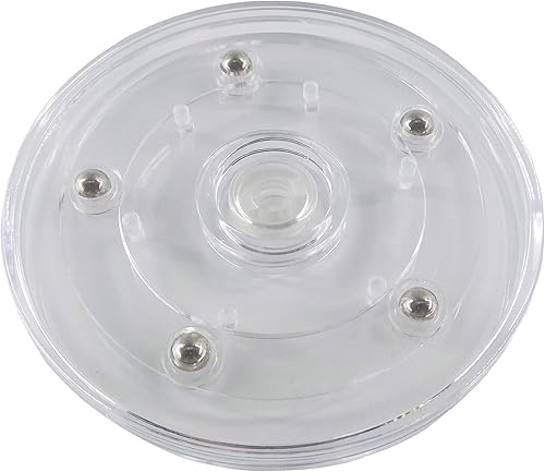 FixtureDisplays Organizador giratorio de plástico transparente de 4 pulgadas Lazy Susan para estante de especias, mesa, pastel, cocina, despensa,