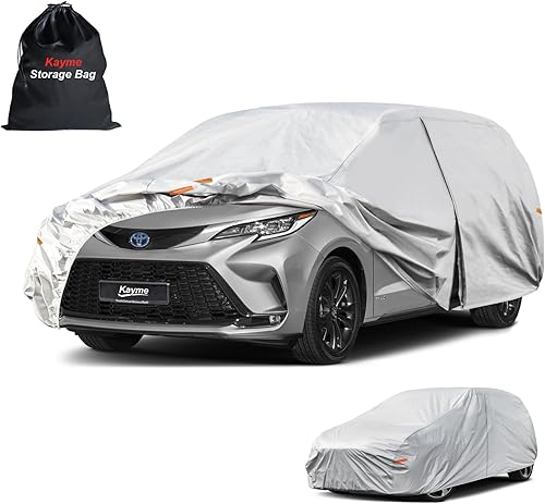 Miniatura 1 de Kayme - Cubierta completa impermeable de 6 capas para automóvil, apta para todo clima, protección para exteriores contra lluvia, sol, rayos
