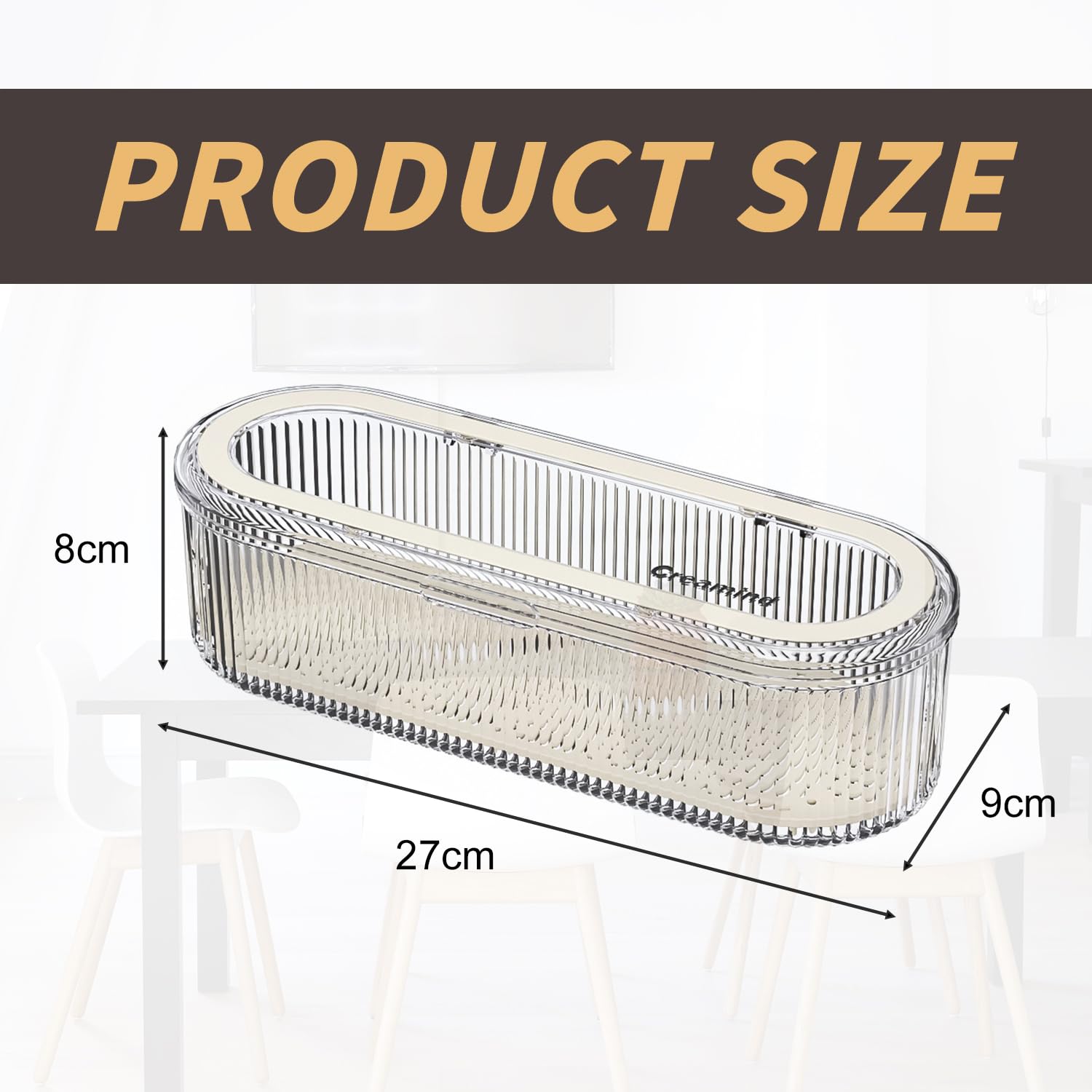 Boite Couvert A Emporter 2 En 1, Rangement Couverts éviter La Poussière, Boite A Couvert Avec Plateau D'égouttage, Rangement Pinceaux Maquillage, Pour Cuisine, Chambre, Salle De Bain(Transparent