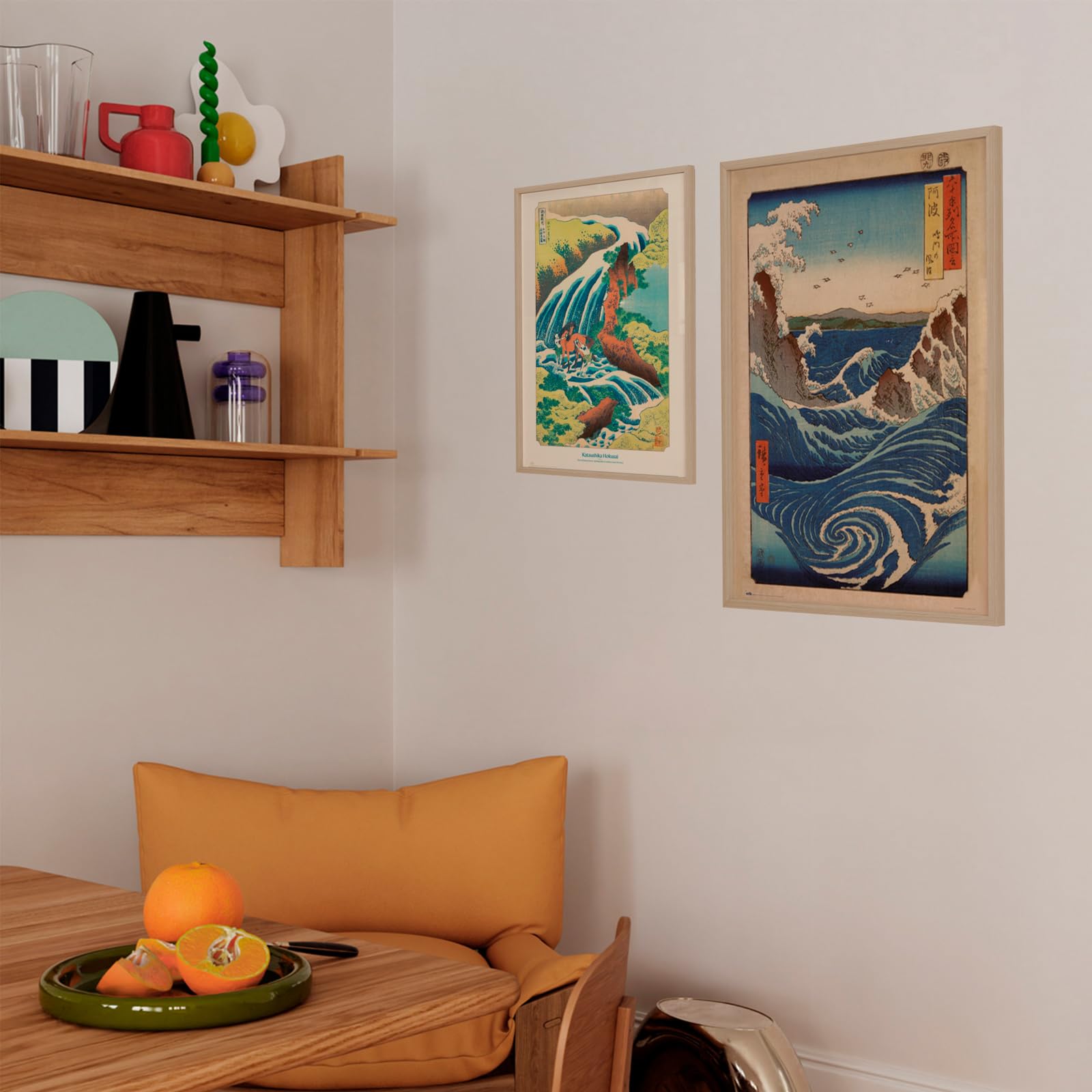 Cornice In Legno Rovere Chiaro 40x50 Cm - Con Vetro Sintetico - Per Quadri, Puzzle O Foto - Da Parete