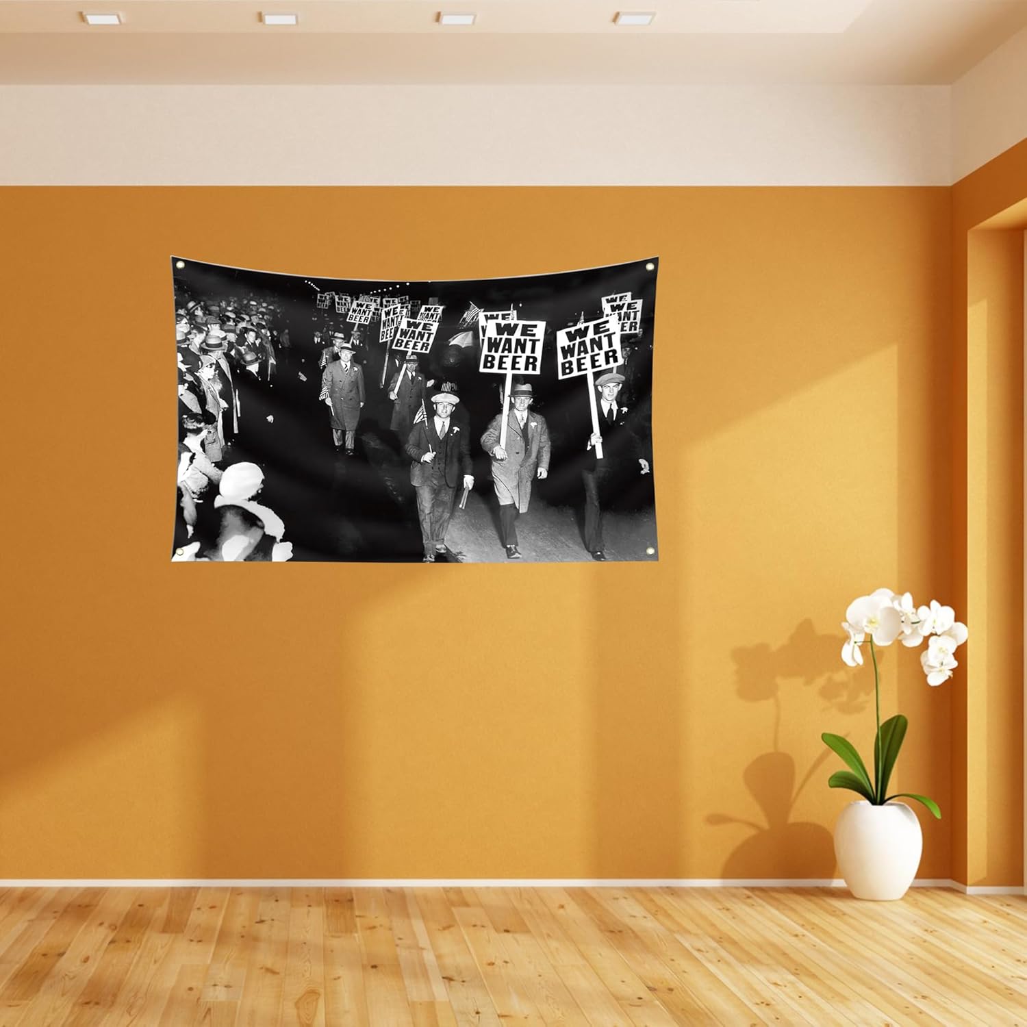 We Want Beer Flag, 3x5 Feet Funny Flag, Polyester with 4 Brass Grommets, for Bedroom Man Cave Room Indoor Decor - Image 7